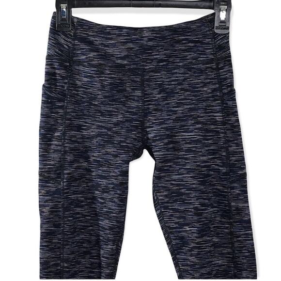 Kyodan Double Brushed High Waist Full Length XS Deep Purple Space Dye Leggings - Picture 10 of 16